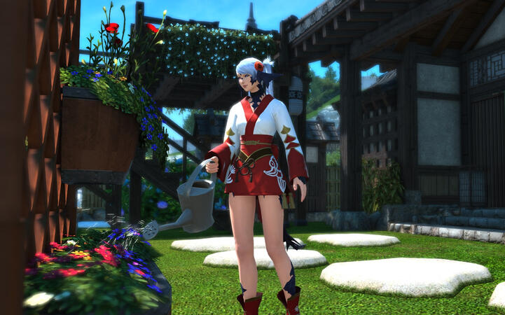 Tending to the flowers~